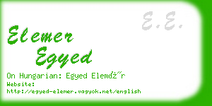 elemer egyed business card